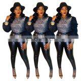 Fall Fashion Puff Sleeve Ladies' Blouses Women Casual Sequins Decoration Sexy Shirts thumbnail-1