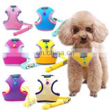 Pet accessories wholesale china soft leather plain harness dog