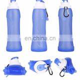 2019 New Fitness 500ML Collapsible Foldable Silicone Drink Sports Mineral Water Bottle Camping Travel my Plastic Bicycle Bottle thumbnail-5