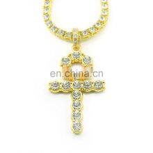 Hips Hop Hip-hop Multilayer Crucifix Clear Christ Cross Pendant Necklace thumbnail-4