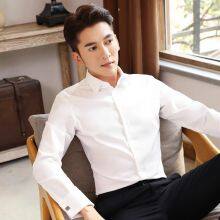 French Shirt Men's Long Formal Suit Business Suit White Shirt Inch thumbnail-2