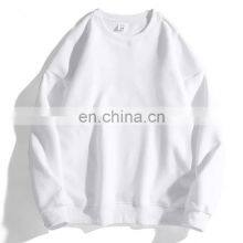 Customized Plus Velvet Men and Women Casual Loose Large Size Solid Color Round Neck Sweater thumbnail-5