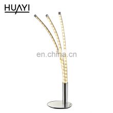 HUAYI Drop Shipping Good Quality Modern Bedroom Indoor Decoration Metal Aluminum PC LED Table Lamp