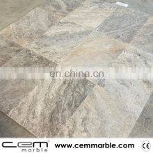 Luxury New Design Model Standard Quality Turkish Silver Travertine Tile Filled&Honed From Turkey CEM-FH-06 thumbnail-2
