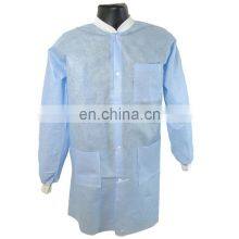 Hot Selling Adult Size Yellow/Blue Color Disposable Lab Coat thumbnail-5