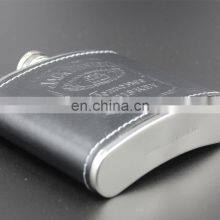 Wholesale Personalized Logo Liquor Glass Gift Set Custom Black Stainless Steel Whiskey Hip Flasks thumbnail-4