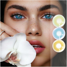 Original Wholesale Soft Colored Blend Eye Contacts Yearly Contact Lenses 14.20mm Cheap 2 Tone Color Contact Lens thumbnail-3