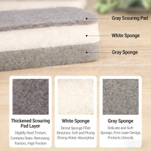 Heavy Duty Scrub Sponge Cleaning Pad Double Layer Dish Washing Foam Cleaner for Home Use thumbnail-2