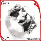Wholesale New Products 2016 Indian Punk Jewelry Skull Ring ARJZ-01473 thumbnail-2
