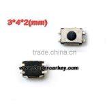 Remote Key Button 10pcs/lot (3*4*2 Mm)with 4 Legs thumbnail-1