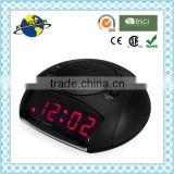 Customized Round LED digital clock with alarm and big snooze button clock