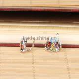 925 Sterling Silver Muilti Color Genuine Gems Clip on Earring Amethyst,Topaz,Peridot,Citrine,Garnet Mix or Single thumbnail-2