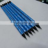hot sales 7"HS foil black wooden pencil with black rubber