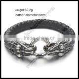 Magnetic Clasp Plain Leather Bracelet thumbnail-4