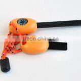 Survival Magnesium Flint Firesteel Fire Steel Starter+ Whistle+ Compass+ Rule +Raw thumbnail-2