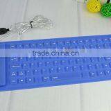 Flexible Silicon Keyboard With Round Plastic Box