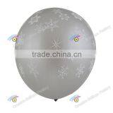 11 Inches-Wholesale Navy Blue Snowflakes Non Latex Balloons Christmas Round Latex Free Balloon thumbnail-4