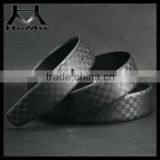 Cubic Grid Textured Genuine Cowhide Leather Mens Western Belts thumbnail-1