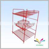 High Quality Powder Coating Store Bottle Water Wire Folding Metal Shelf thumbnail-1