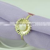 table decoration & accessories type metal alloy flower shape napkin ring