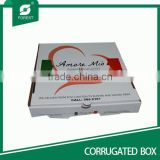 Glossy varnishing pizza box corrugated packaging pizza box
