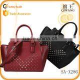Fashion Tote Bag Rivet Genuine Leather Hot Selling Handbag Wholesale