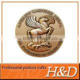 3D logo engrave antique coin for promotional gifts