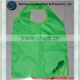 Green Apple Shape Foldable Polyester Shopping Bag