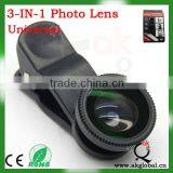 Clip-on Fish Eye +macro +wide Angle Lens for Mobile Phone thumbnail-1
