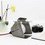 10.9-5 A Stunning Industrial Steel Lamp Complimented With a Braided Silk Electrical Wire Square Industrial Steel Lamp