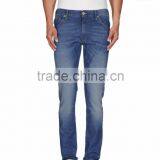 Man Skinny Model Style Dark Wash Denim Pants JX008 thumbnail-1