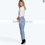 Boyfriend Slim Fit Split Leg Jeans (JXA019) thumbnail-3