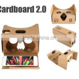 the newest DIY cardboard version VR V2.0 VR box headset case Virtual reality 3d glasses compatible with google APP                        
                                                Quality Choice