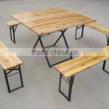 Cheap Outdoor Folding Wood Beer Table Sets, Beer Table and Bench thumbnail-1