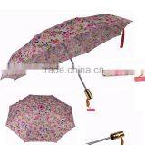 Auto Open Folding Umbrella Digital Flower Print Umbrella thumbnail-1
