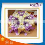 2016 Custom Fashion Design High Quality Newest Pink Paper Wedding Favor Box thumbnail-6