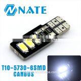 Canbus 12V Warranty Led Light Error Free Led Light For Car T10 5730 6Smd Super Bright