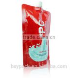 Beverage and wine bag with spout/Food packaging spout pouch for juice /liquid stand up pouch with spout
