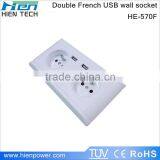 European Type for 16A 5V2A for French Wall Mounted Power Socket thumbnail-2