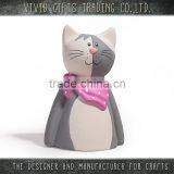 Ceramic Grey Cat With Pink Scarf Party Supplies Decoration thumbnail-1