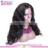 Top Quality 20 Inch Human Hair Wig Virgin Brazilian wavy Glueless Silk Top 180% Density Full Lace Wig