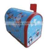 2016 Hot Sale Christmas Mailbox Shaped Tin Box