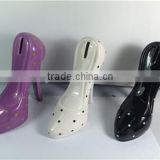 Wholesale high heel ceramic piggy bank /coin bank