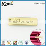 Design Zinc Alloy Bag Accessory Arc Shape Gold Custom Metal Zipper Puller thumbnail-2