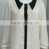 PRETTY STEPS fashion lady chiffon long sleeve blouse with special collar
