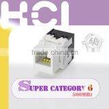 Network Solution Component Level RJ45 Female Connector 90 Degree UTP Cat 6A Keystone Jack