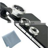 Fashionable 3 in 1 Clip-on Camera Adapter Optical Microspur Fisheye Wideangle Lense for Mobile Phone thumbnail-4