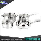 High Quality Stainless Cooking Pot Kitchen 7pcs Cookware Sets Surgical Steel Cookware thumbnail-4