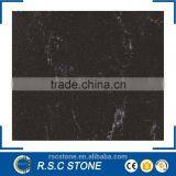 Waterflow Black Artificial Quartz Stone Countertop Cheap for Sale