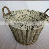 Handmade Wicker Storage Basket Woven Shallow Storage Basket thumbnail-5